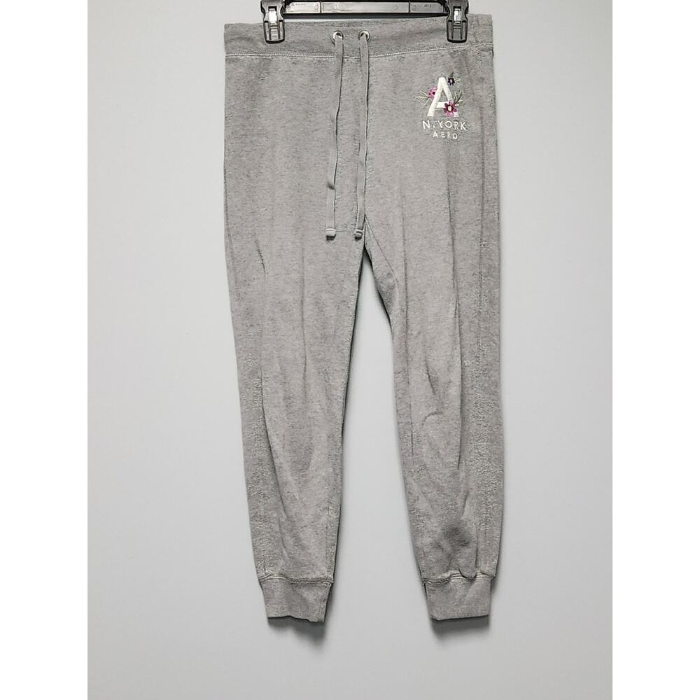 Aeropostale Womens S Floral Embroidered Joggers Sweatpants 2000s Vintage Y2K